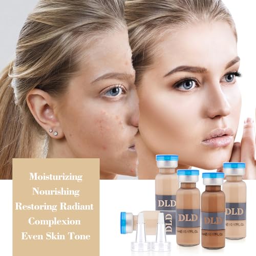 BB Facial Glow Starter Kit Facial Pigment Serum Treatment Kit,DLD Anti-Aging Serum Pigments Set for Micro-needling Skin Treatment 10 Vials 5ml Niacinamide and Peptides To Skin Tone Foundation