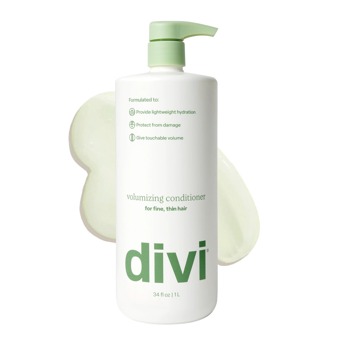 Divi Volumizing Conditioner for Fine, Thin Hair with Rice Protein | 34 fl oz