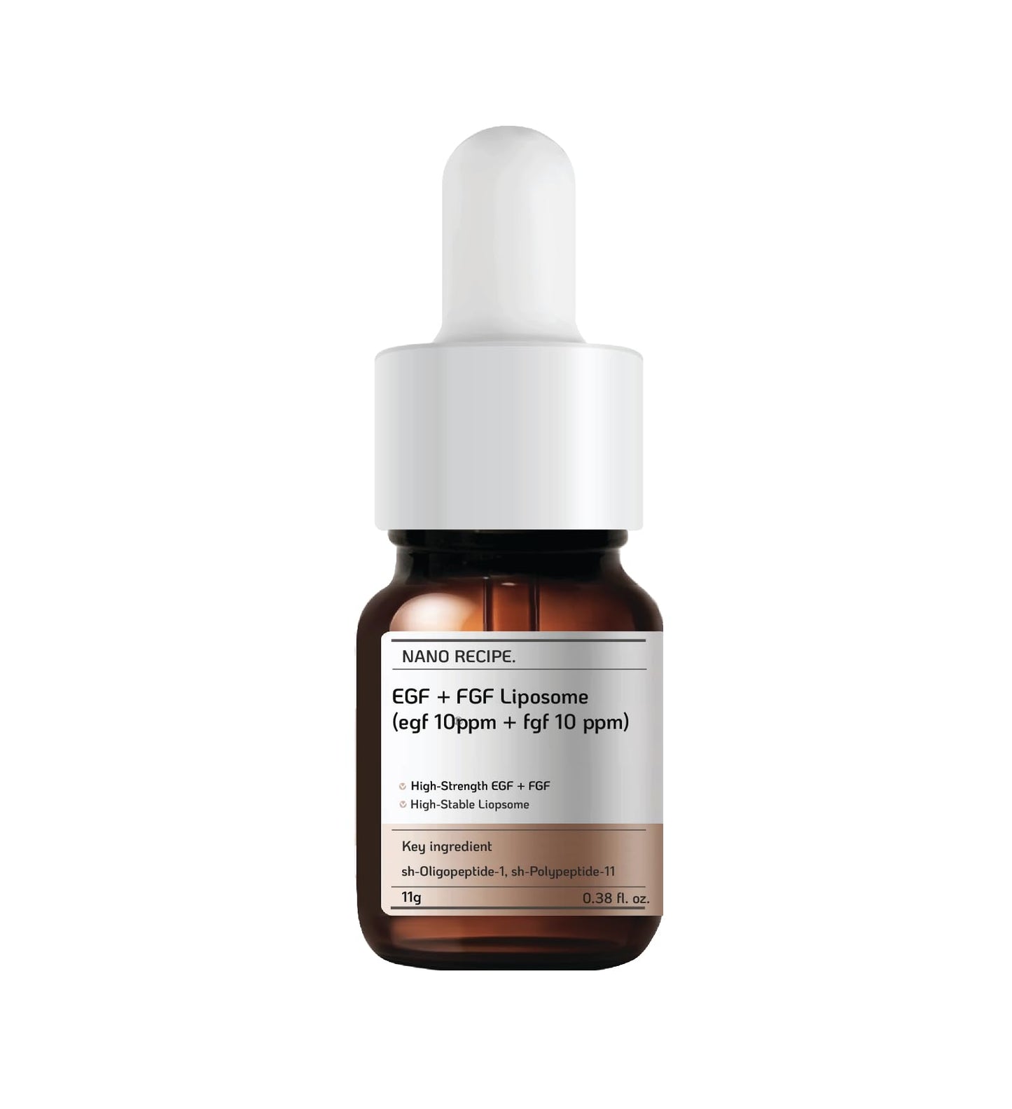 NANO RECIPE EGF + FGF Liposome Korean Skincare Concentrate | Mix 1-2 drops In Your Skin Care Routine Improve Skin Elasticity And Wrinkle Anti Aging, Lightweight, Fragrance-free 10ml