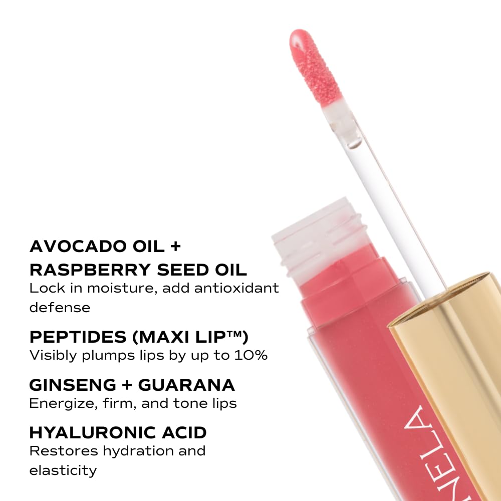 SONELA Your Best Self Peptide Lip Gloss — Non-Sticky, Hyaluronic Acid + Peptides, High Shine, Buildable, Vegan, Clean