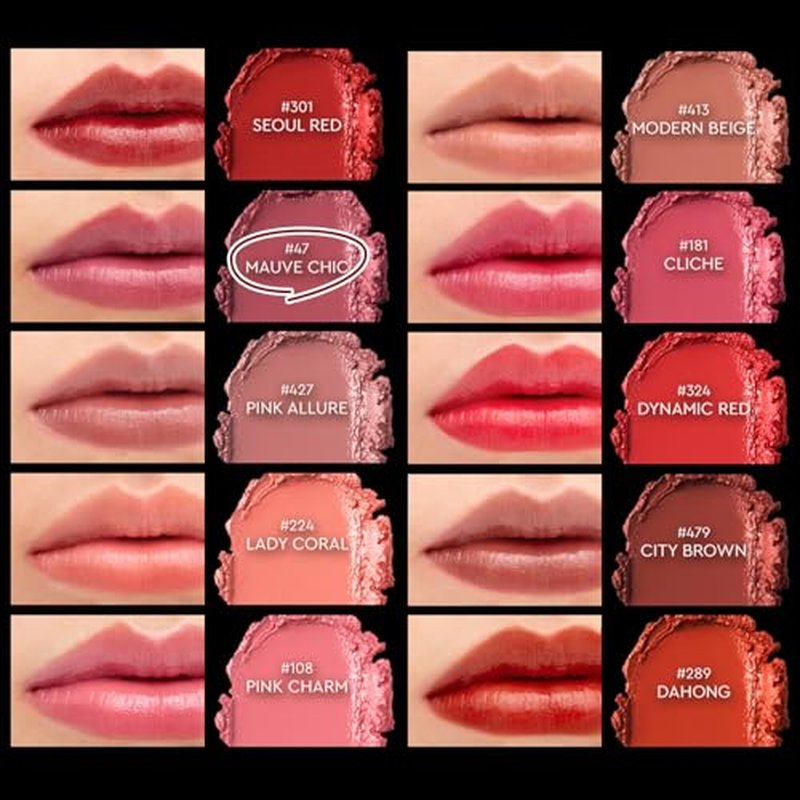 HERA Rouge Classy Lipstick #301 SEOUL RED | Luxurious Long-Lasting Color, Featherlight Comfort, Luminous and Velvety Finish, Seoul-Inspired Shades, Korean Lip Makeup, 0.12 oz. (3.5g)
