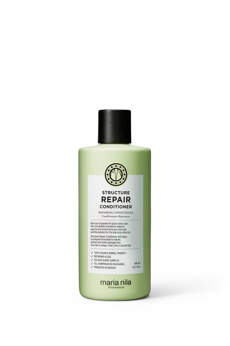 Maria Nila Structure Repair, Strengthening & Nourishing Conditioner For Damaged & Chemically Treated Hair, Algae Extract Rebuilds, Revitalizes & Repairs Hair, 10.1 Fl Oz