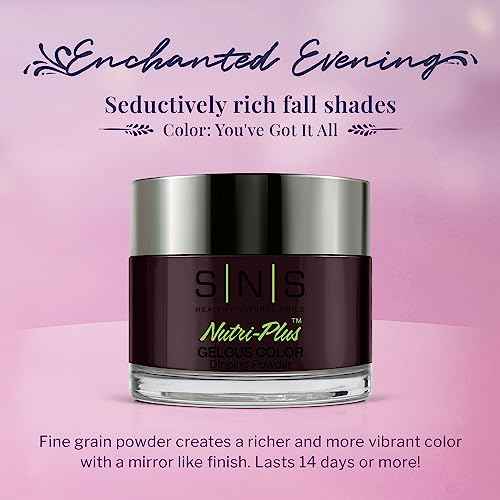 SNS Nail Dip Powder, Gelous Color Dipping Powder - You've Got It All (Purple/Plum), EE05 - Long-Lasting Acrylic Nail Color & Polish Lasts 14 Days - Low-Odor & No UV Lamp - 1 Oz