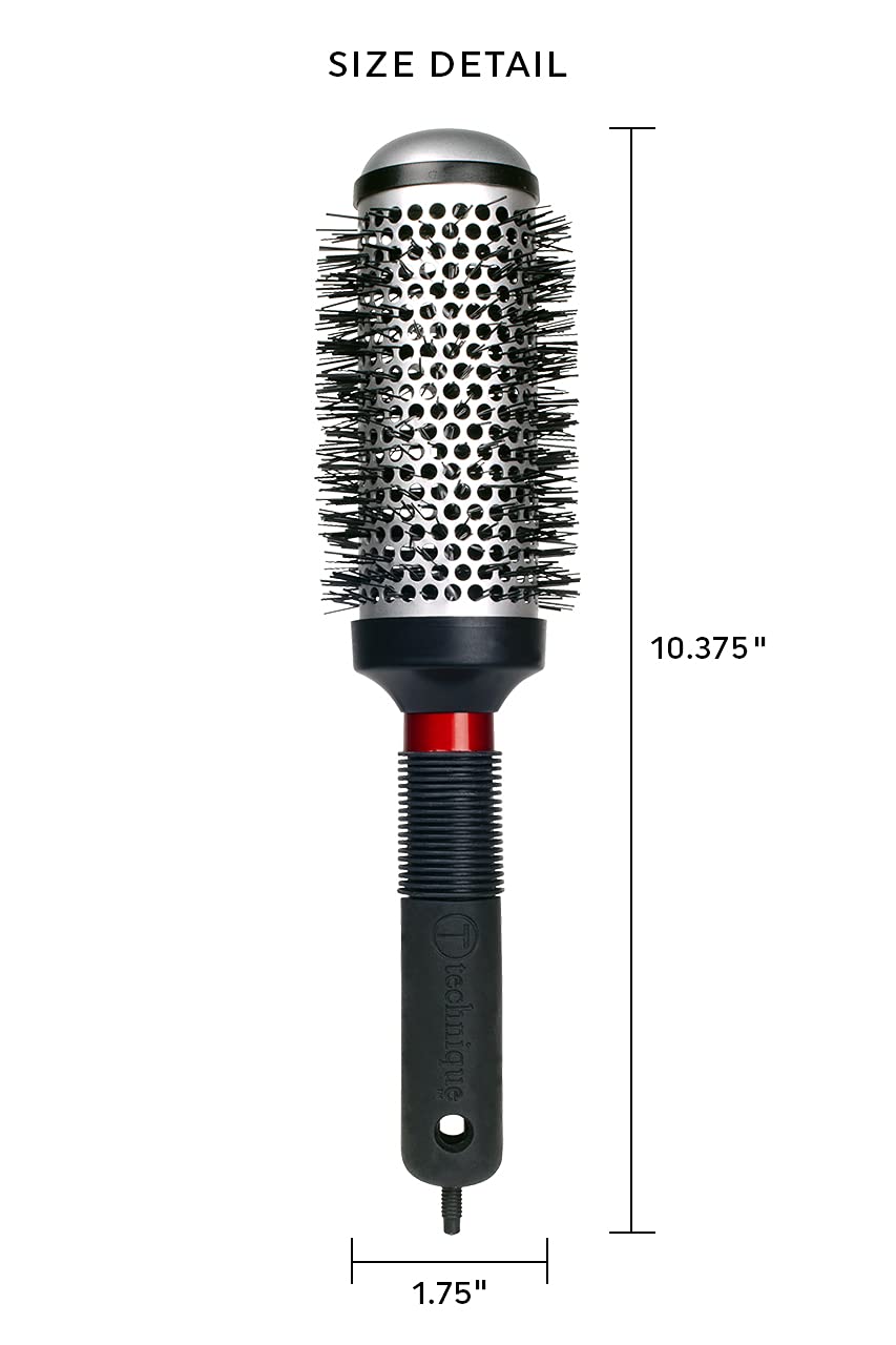 Cricket Technique Thermal Hair Brush #370 1.75” for Blow-Drying, Curling, and Styling – Heat-Retaining Barrel with Anti-Static Tourmaline Bristles, Round Thermal Brush, Ideal for All Hair Types