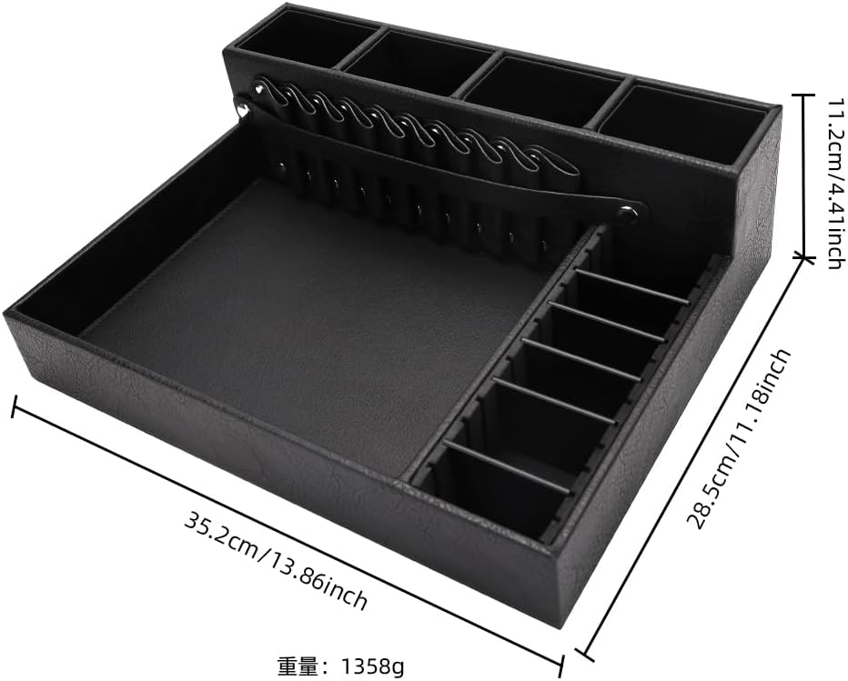 Hairdressing Tool Holder - Multifunctional PU Leather Barber Storage Box | Large Scissors & Accessories Case