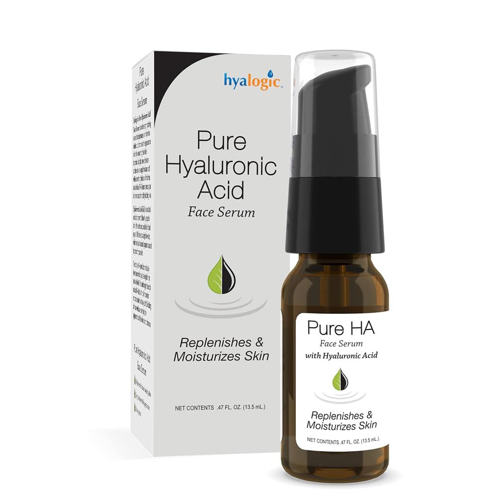 Hyalogic Pure Hyaluronic Acid Serum for Face - Hydrating, Non-Greasy, Fragrance-Free, 0.47 Ounce