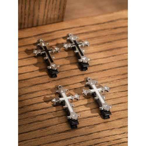 HAQUIL 4PCS Cross Hairpins, Goth Gothic Hairclips, Punk Hair Clips, Hair Barrettes, Jewelry Charm Accessories for Women and Girls