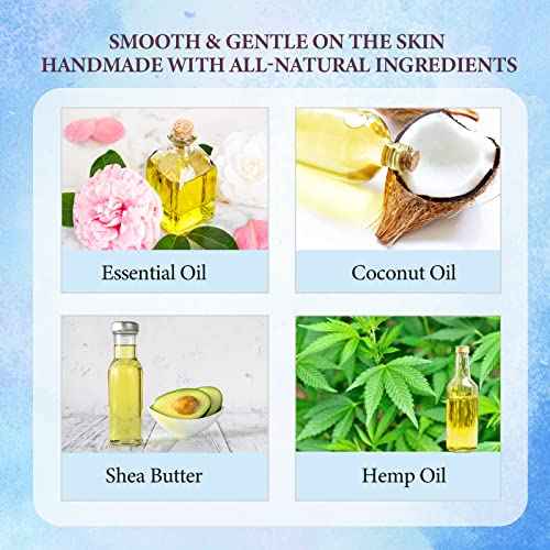 Hemp Oil Bath Bombs Gift Set Natural Refreshing Bubble Bath Kit with 6 Relaxing Scents Made from Pure Essential Oil for Bubble and Spa Bath, Birthday Mother's Valentine's Day Gifts