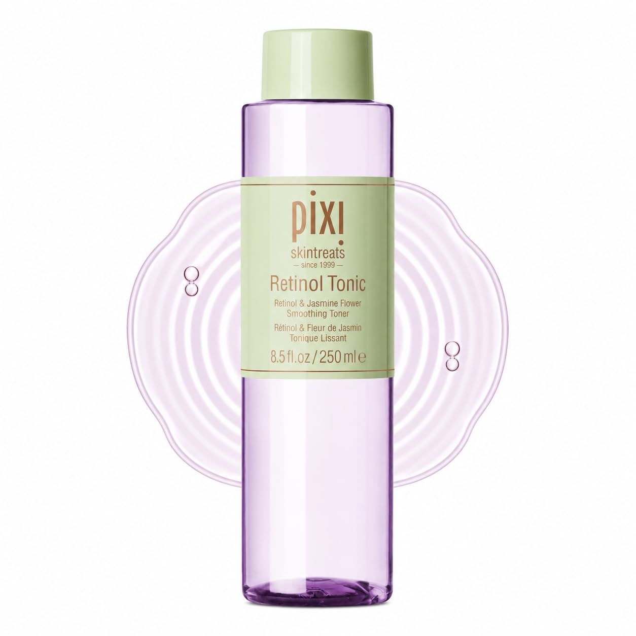Pixi Retinol Tonic, Smoothing & Firming Facial Toner | Oil Control | Enhanced with Peptides to Boost Collagen Production | Alcohol-Free Daily Rejuvenating Toner, 250 ml / 8.5 fl oz