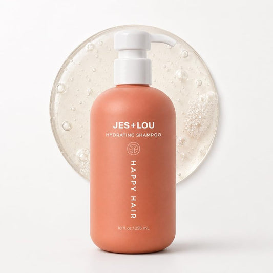 JES+LOU Sulfate Free Hydrating Shampoo with Natural Ingredients for Dry or Damaged Hair, Paraben Free Formula for Deep Moisture, Natural Shine, and Hair Repair, Vegan and Toxin Free (10 oz)