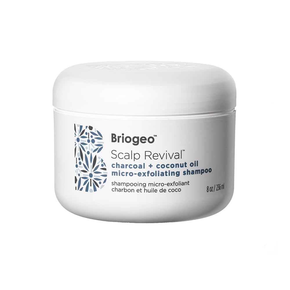 Briogeo Scalp Revival Detox Scalp Care Bundle | Charcoal + Coconut Oil Micro‑Exfoliating Shampoo + Stimulating Therapy Scalp Massager | Soothes Dry & Itchy Scalp | Vegan, Cruelty‑Free | 8 fl oz