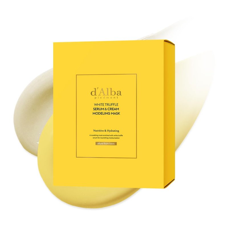 d'alba White Truffle Serum & Cream Modeling Mask - Deep Hydration & Firming Korean Skincare Treatment