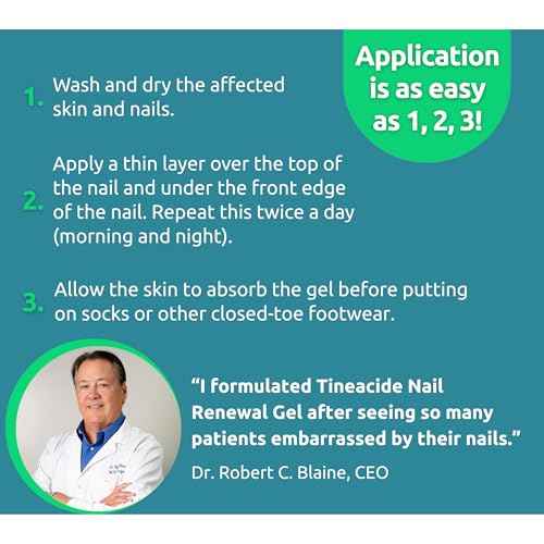 Dr. Blaine's Tineacide Nail Renewal Gel ? For Thick, Brittle & Discolored Nails ? Softens, Hydrates & Improves Appearance ? Targets Cracking & Yellowing ? Precision Clippers ? 1.25 fl oz