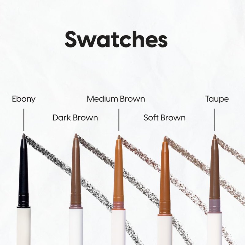 Kara Beauty Essentials Micro Brow Pencil Infused with Castor Oil - Long-Wearing, Retractable Eyebrow Pencil with Fine Tip and Spoolie Brush for Fuller Brows. Perfect Eyebrow Makeup for Women (Taupe)