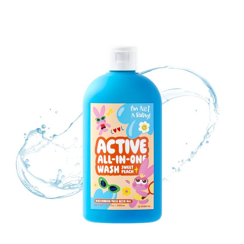Active All-in-One Wash - I'm NOT A Baby! | Sweet Peach Scented Cleanser