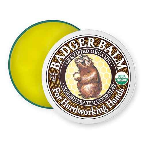 Badger Healing Balm, Hard Working Hands Cream, Organic Hand Cream for Dry Cracked Hands, Long Lasting Hand Moisturizer/Dry Hands Treatment, 2 oz Tin