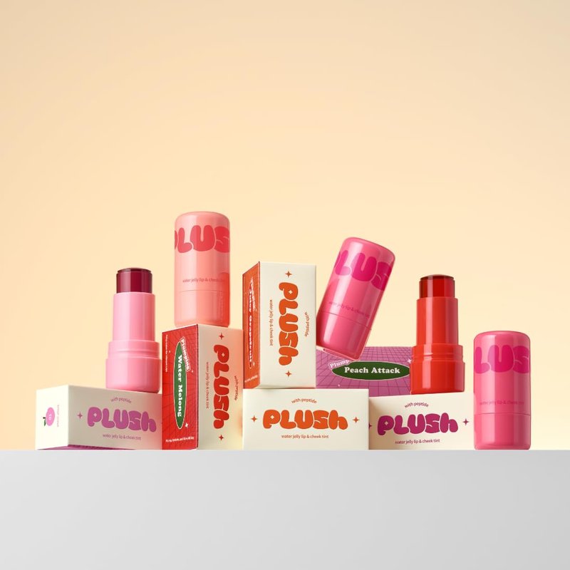 Elensilia Plush Water Jelly Lip & Cheek Tint – 10g (0.35oz) | Lightweight & Buildable Tint for a Natural, Fresh Glow (Water Melong)