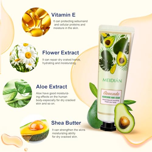 OFUN 40 Pack Hand Cream Gift Set for Women Mini Lotion Travel Size for Dry Cracked Hand Plant Fragrance Hand Care Moisturizing Cream for Christmas Mother's Day Valentine's Day (40 Pack)