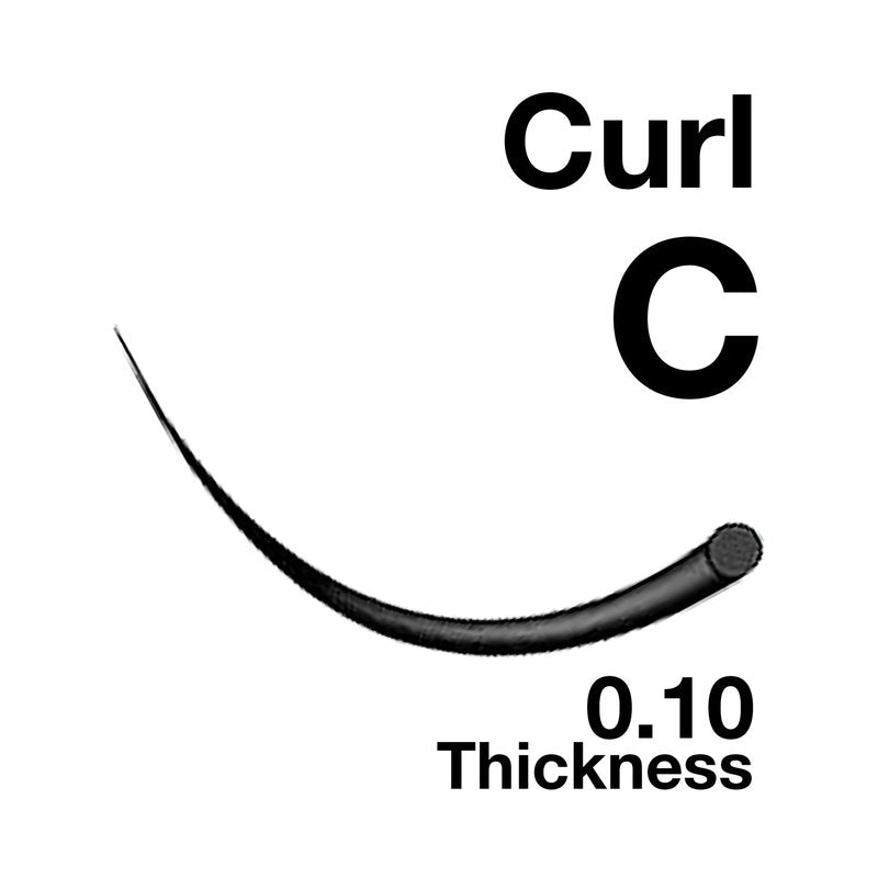 EMILYSTORES Eyelash Extensions 0.10mm Thickness C Curl Length 11mm Individual Volume Natural-Looking eyelashes Single Size For Lash Extension (0.10,C,11mm)