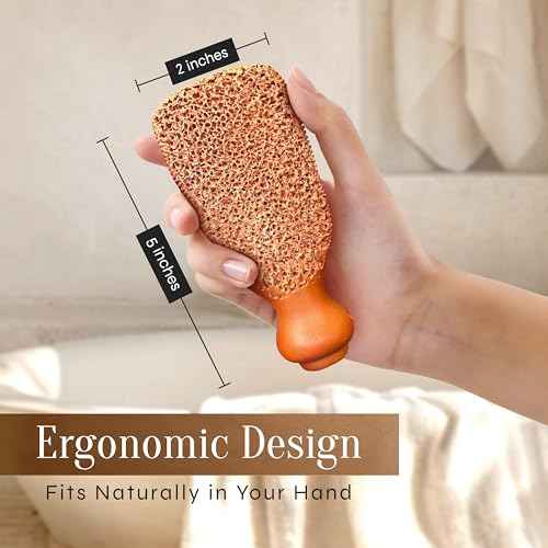 Fac?n Pumice Stone for Feet Callus Remover - Terra-Cotta Foot Scrubber with 2 Sides, 100% Pure Natural Foot Pumice Stone, Pedicure Pumice Stone Scrubber, Foot Exfoliator, Removes Calluses & Dead Skin