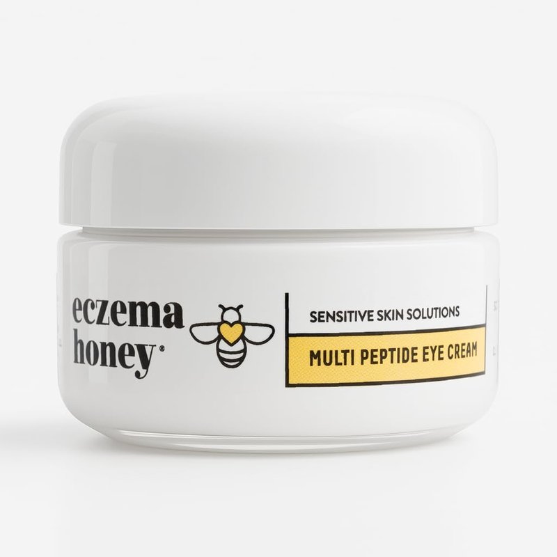 Eczema Honey Multi Peptide Eye Cream - Anti-Aging Treatment for Dark Circles & Puffiness | 0.5 Oz