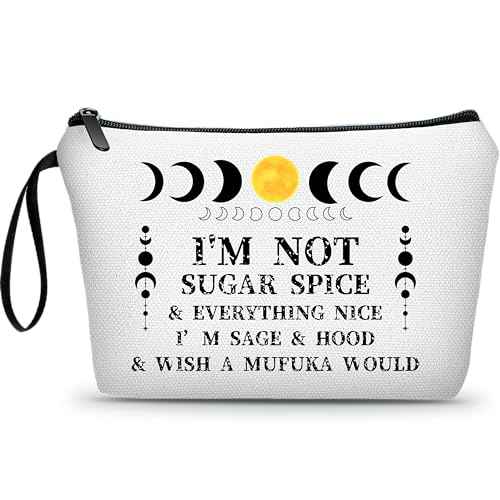 Spiritual Unusual Birthday Gift for Women Teenager Girl Small Cosmetic Makeup Bag for Purse Witch Stuff