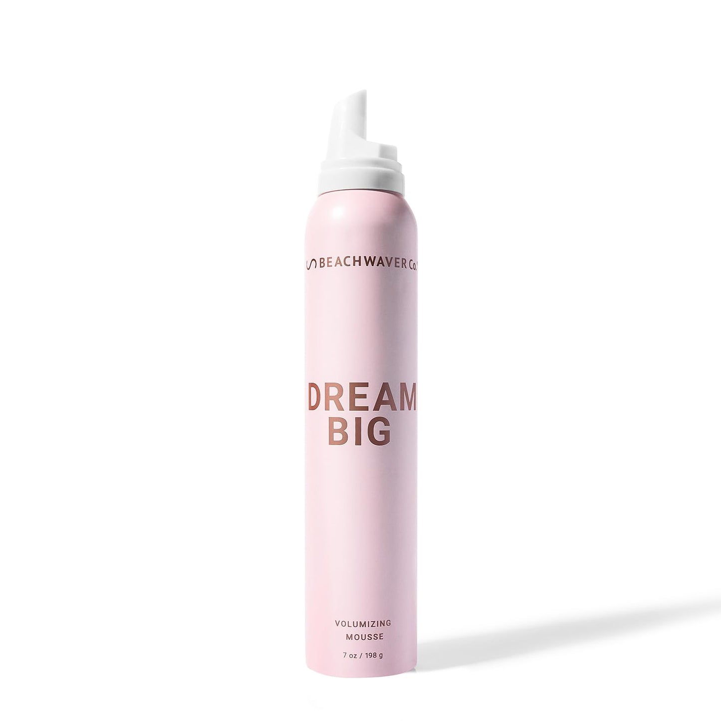 Beachwaver The Co. Dream Big Volumizing Mousse - Full Size (7 Oz) | Lightweight, Flexible Vegan Mousse for Volume & Hold | Add Fullness to Damp or Dry Hair | Polynesian Pink Sugar Fragrance