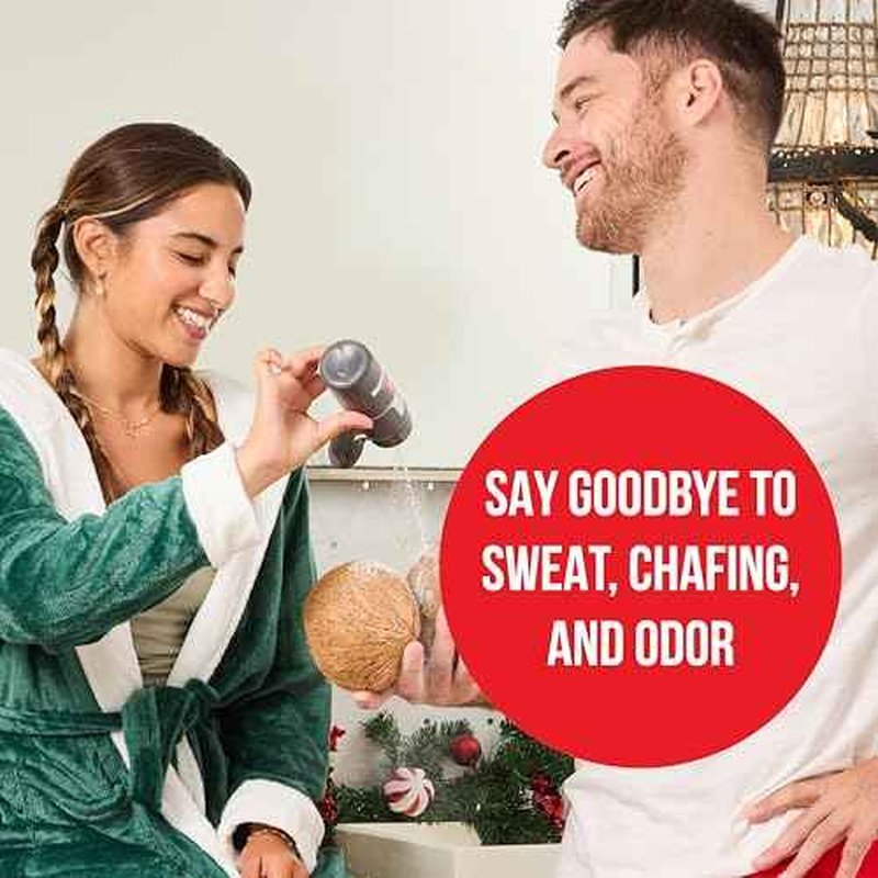HAPPY NUTS Comfort Powder Deodorant For Men: Anti-Chafing Sweat Defense, Odor Control, Aluminum-Free, Perfect Stocking Stuffer Gift for Men's Private Parts 4 oz (1 Pack), Original Scent