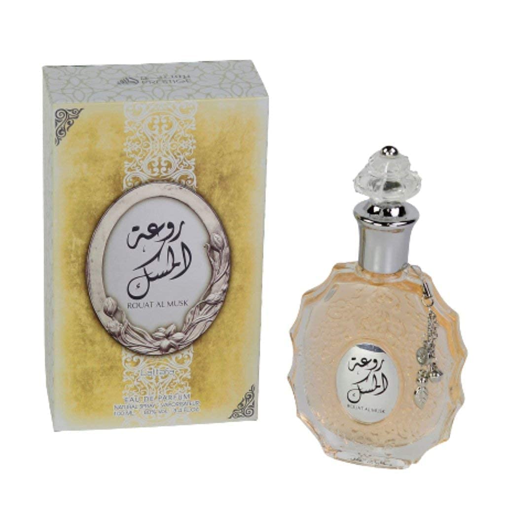 Lattafa Perfumes Rouat Al Musk for Unisex Eau de Parfum Spray, 3.40 Ounces / 100 ml (Pack of 2)