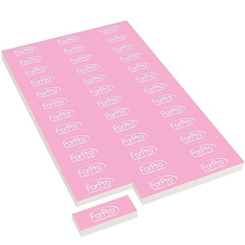 Sparkle Mini Buffer Sheets - Pre-Cut Double-Sided Nail Buffers, 39-Count Pack of 6, 400/4000 Grit, Pink & White