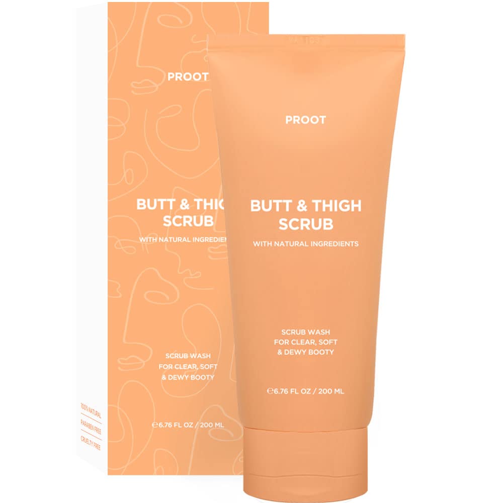Butt Scrub Wash and Butt Acne & Ingrown Hair Treatment Serum | AHA & BHA Butt Acne and Ingrown Hair Treatment For Bikini Area | Get rid of Butt Acne, Ingrown Hair, Back Acne, Strawberry Legs