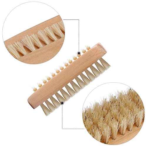 Tbestmax Cleaning Nail Fingernail Brush Wood 2 Side for Manicure Pedicure Women Kids 4 Pack