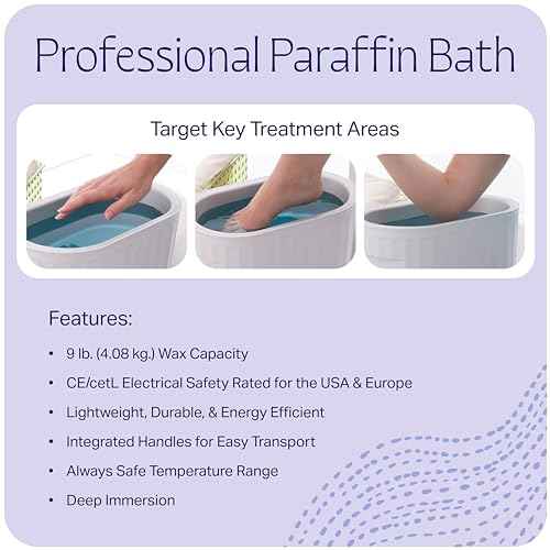 Therabath Professional Thermotherapy TB6 Paraffin Wax Bath - Helps Relieve Arthritis & Muscle Stiffness - Heat Therapy for Hands, Feet, Face & Body - Made in USA - 6 lb. ScentFree