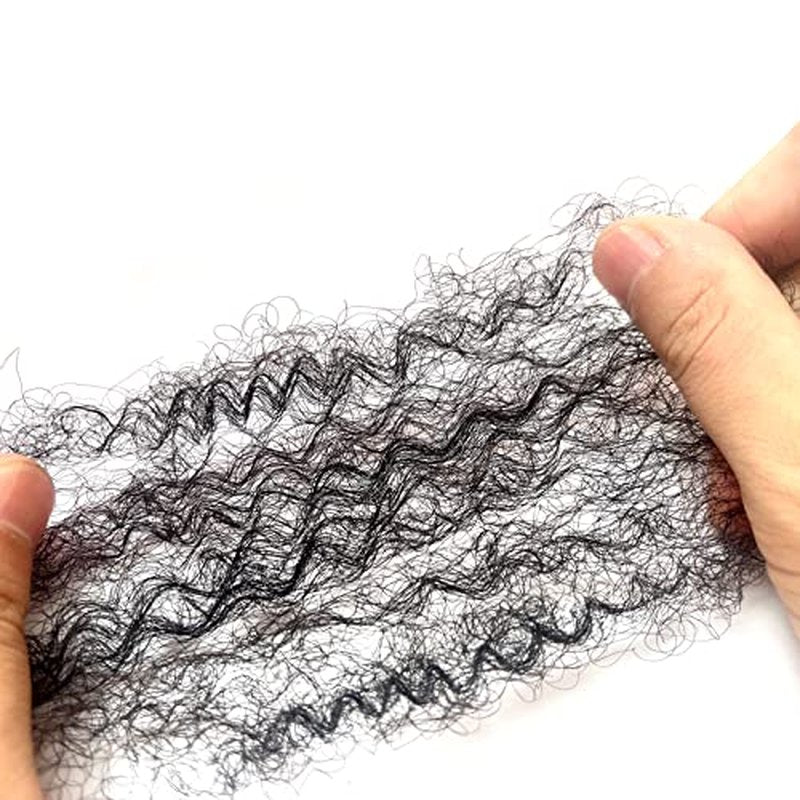 Afro Kinky Bulk 100 £¥ Human Hair for Dreadlock Extensions,16 Inch 60g 2 Bundles/Package Black,Making Dreadlocks Twist or Braids Repair Extensions