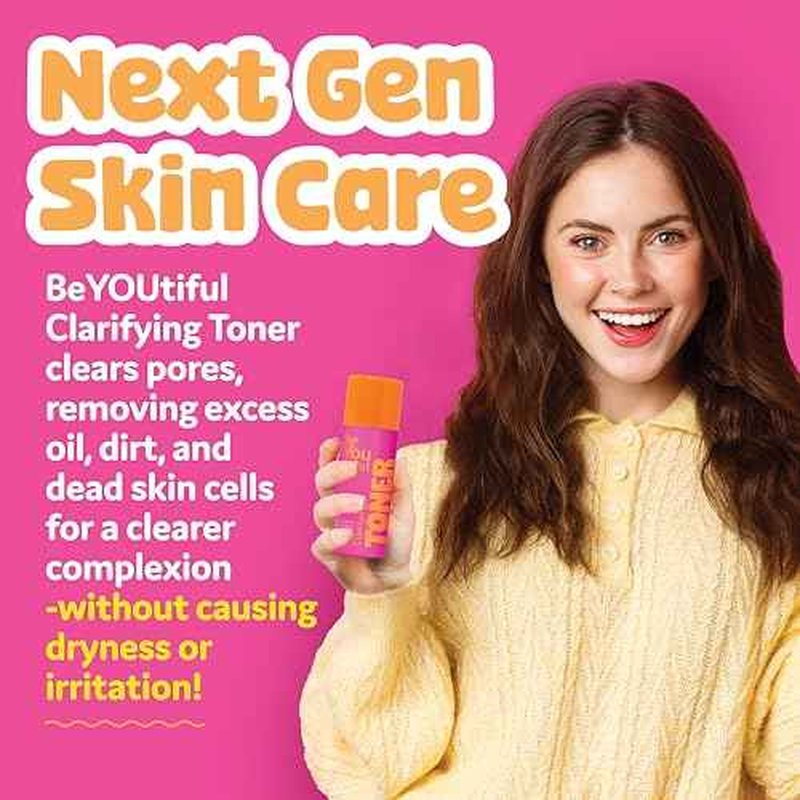 BeYouTiful Clarifying Face Toner, Preppy Skin Care for Balanced Skin, Gentle and Cleansing Facial Skincare for Teens, Tweens, and Kids, Girls and Boys Gifts, 5 fl oz, Ages 8-17
