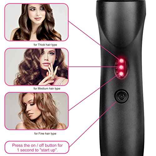 Hair Straightener, Electric Hot Comb Hair Straightener Brush with Ceramic Heater Surface, Fast Heating, Dual Voltage, Adjustable Temperature for Natural Black, Curly, Frizzy Hair & Beard