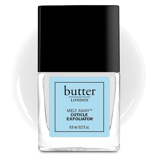 LONDON Cuticle Remover Liquid, Melt Away - Cuticle Softener Oil Exfoliator Gently Removes Dry & Overgrown Skin - Nail Care for Clean & Healthy-Looking Nails, Home Manicure & Pedicure, 6ml