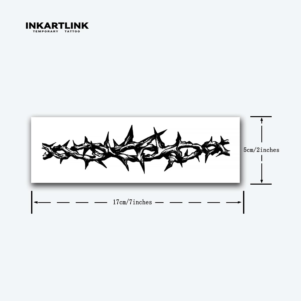 Medium Semi-Permanent Tattoo Sheets - Realistic Adult Art Design | Waterproof, Lasts 1-2 Weeks, No Adhesive (Long Thorns)