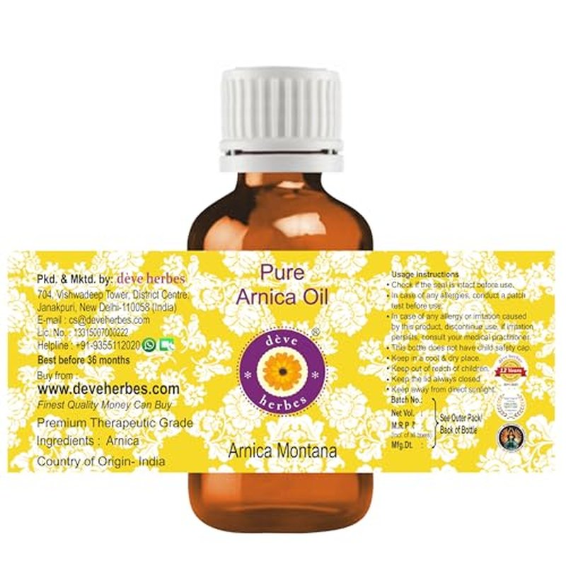 Deve Herbes Arnica Oil (Arnica Montana) | Infused | Pure | Non-Sticky | Lightweight | For Facial Care | Men & Women | 100ml X 2 (6.76 oz)