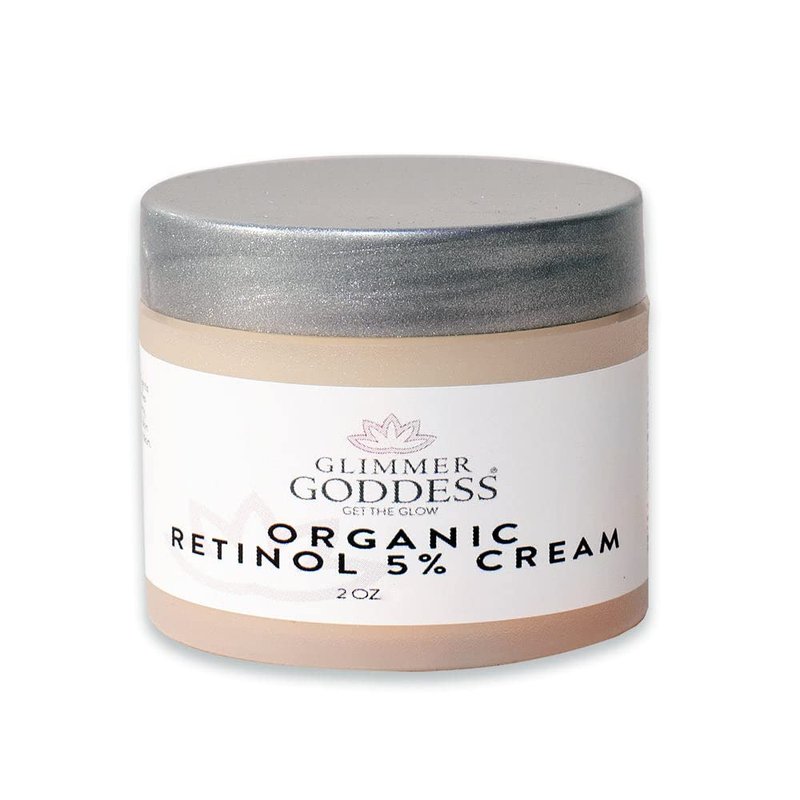 Glimmer Goddess Organic Retinol Face & Neck Cream - Anti-Aging Moisturizer, 2 oz