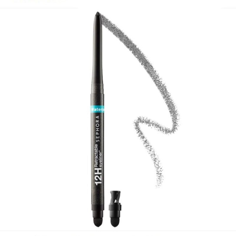 Waterproof 24H Retractable Eyeliner - Glitter Black - Long-Lasting Formula - 0.010 oz / 0.3 g