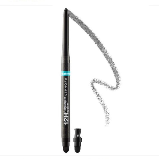Waterproof 24H Retractable Eyeliner - Glitter Black - Long-Lasting Formula - 0.010 oz / 0.3 g