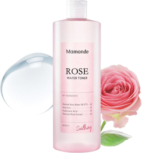 Mamonde Rose Water Toner - Organic, Alcohol-Free Hydrating Formula | 8.45 Fl Oz