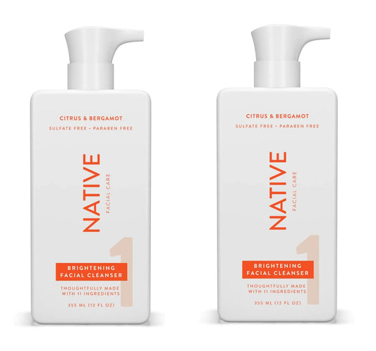 Native Moisturizing Face Wash, Spa Day Every Day Facial Cleanser (2 Pack) | Daily Face Cleaner for Radiant and Bright Skin, Coconut & Vanilla, 12 fl oz