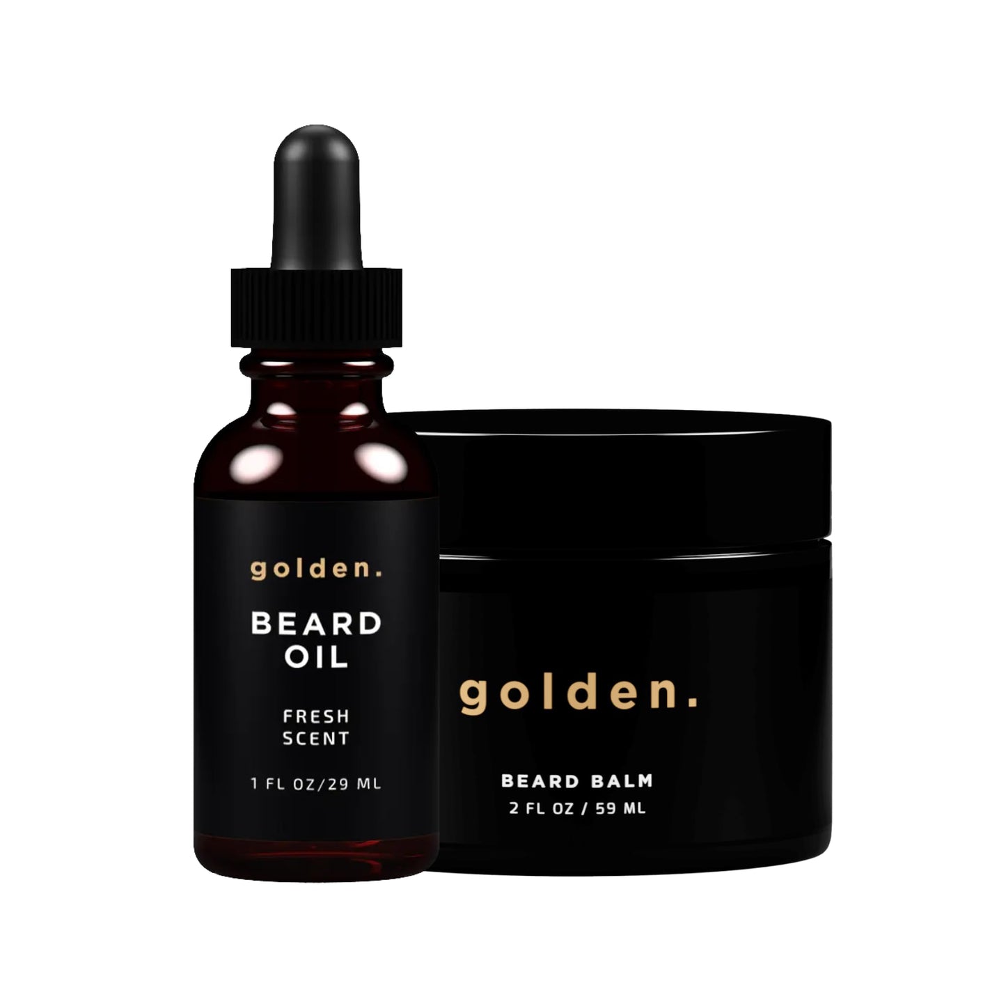Golden Grooming Beard Travel Kit for Men - TSA Friendly 4-Piece Grooming Set - Natural Beard Growth Oil & Balm Travel Essentials - Shea Butter Softener for Black Men