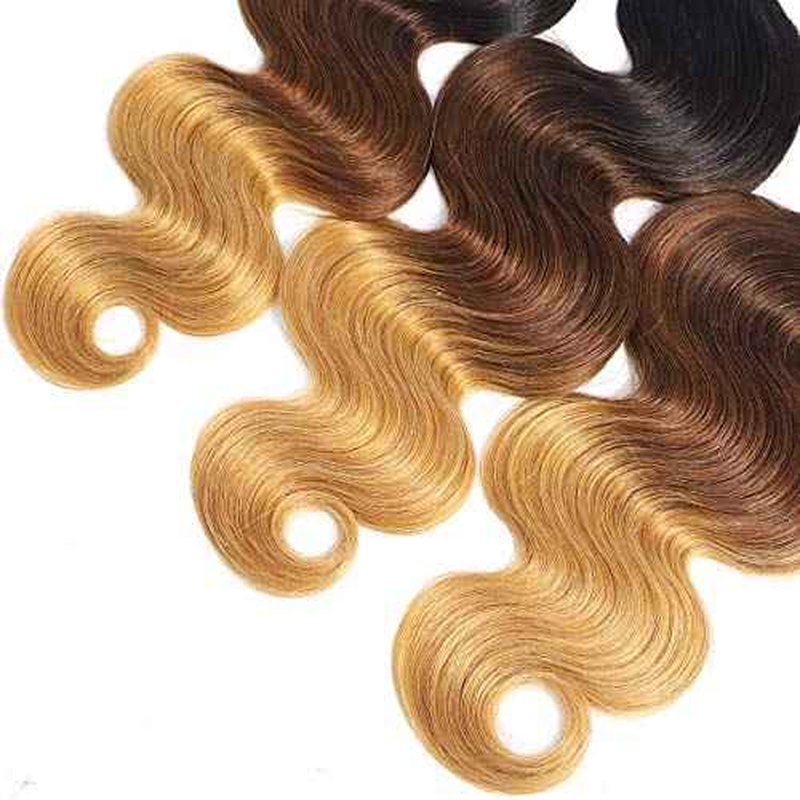 1B/4/27 Ombre Human Hair Body Wave Bundles Brazilian Ombre Human Hair Body Wave 3 Bundles 1B/4/27 Weaves Ombre Hair Bundles 20 22 24inch