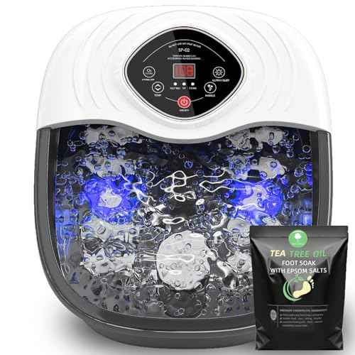 closewave Foot Spa Bath Massager with Heat, UV & Ozone Bubbles,Shiatsu Rollers Epsom Salt Temperature Control, Relieves Stress and Feet Pain - Home Pedicure Soaking Tub Gift for Women/Men, Mom/Dad