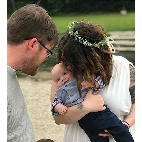 Green Leaf Flower Crown Eucalyptus Crown Wedding Bridal Maternity Photo Props Headpiece Style1