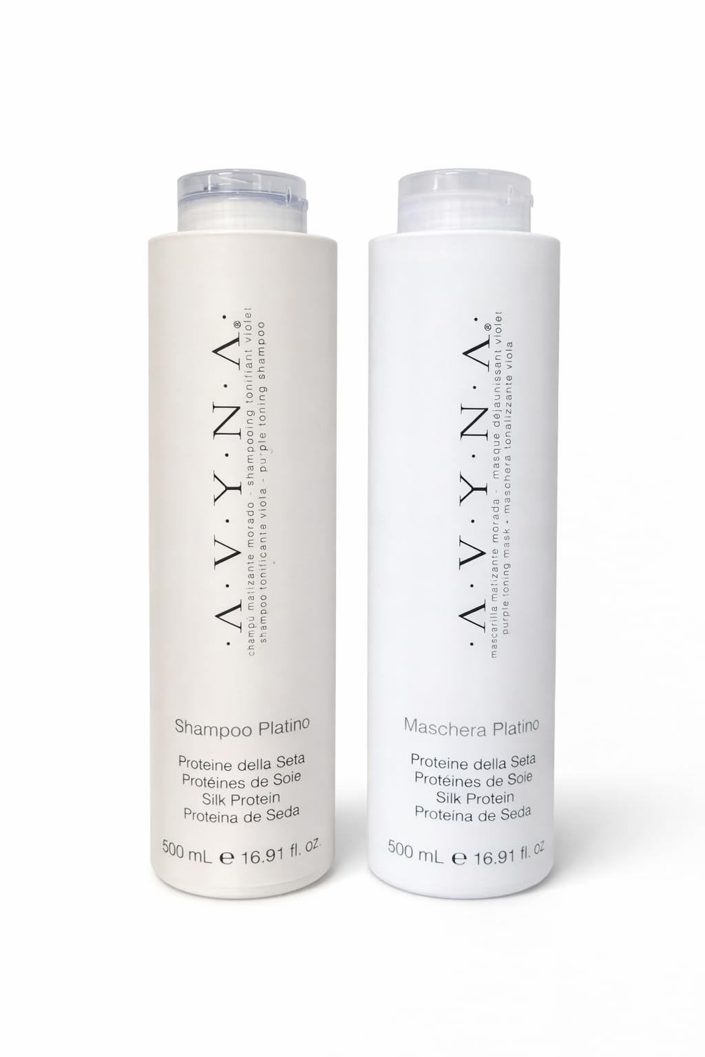 Avinna Purpel Shampoo &Conditioner Set-Toner for Blonde, Gray, Highlighted Hair (2x500 ml)