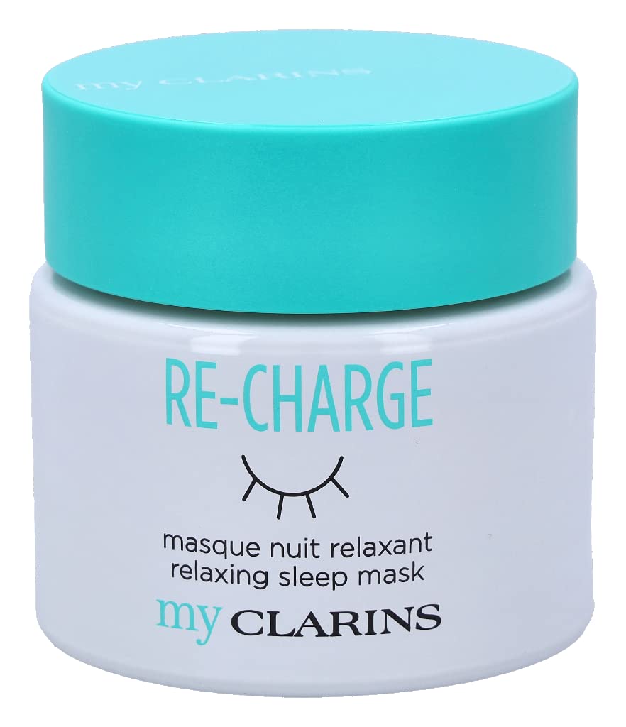 Clarins Re-Charge Relax Sleeping Mask | 2-In-1 Hydrating and Plumping Night Cream Or Overnight Mask | Relaxes and Recharges Skin Overnight* | Healthy-Looking, Rosy Glow By Morning | Vegan | 1.7 Oz